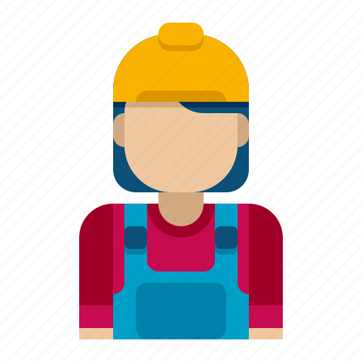 Build, builder, construct, female icon - Download on Iconfinder