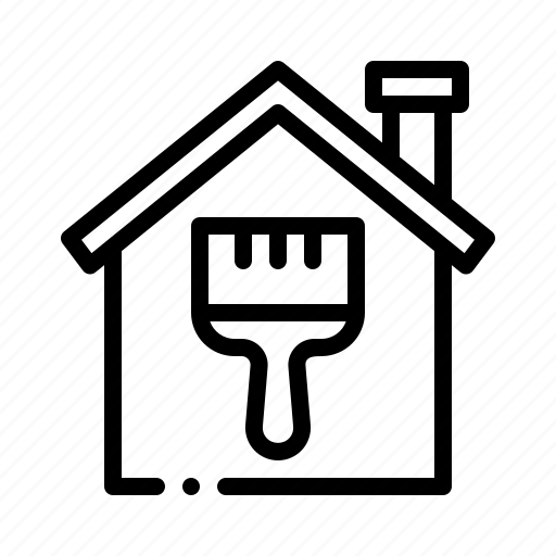 Painting, decorating, paint, brush, house, home icon - Download on Iconfinder