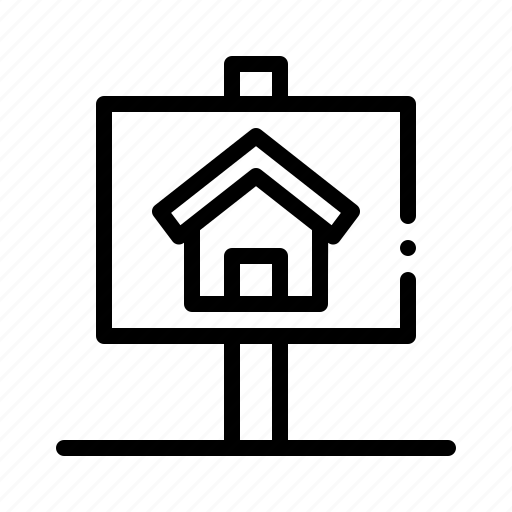 Real, estate, property, house, home, sign icon - Download on Iconfinder
