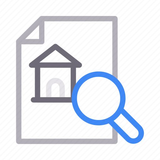 Building, document, house, realestate, search icon - Download on Iconfinder