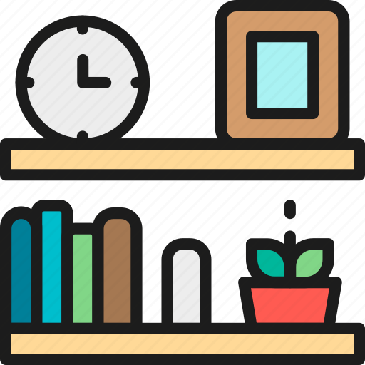 Bookshelf, design, furniture, home, interior, office, shelf icon - Download on Iconfinder