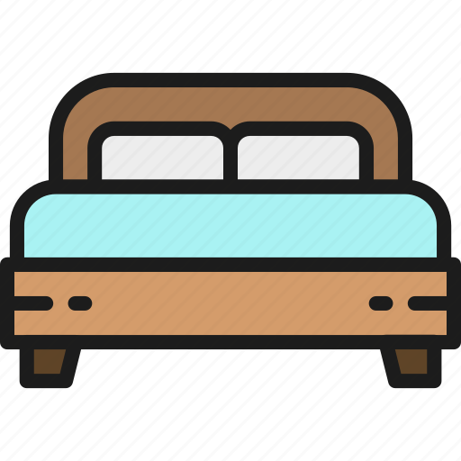 Bed, double, furniture, home, house, interior, office icon - Download on Iconfinder