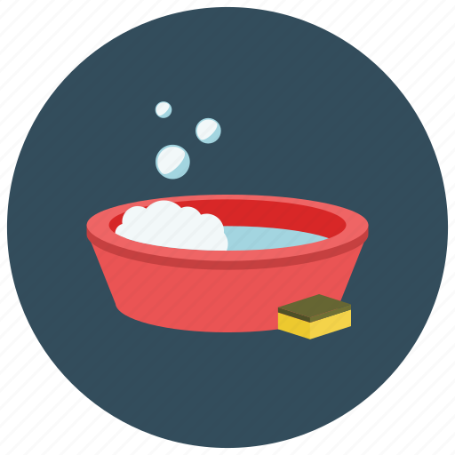 Bubbles, bucket, soap, sponge, bath, clean, wash icon - Download on Iconfinder