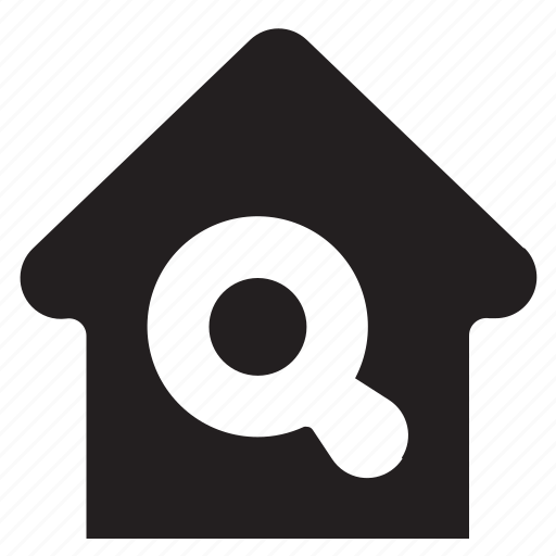 Estate, find, home, house, magnifying glass, real, search icon - Download on Iconfinder