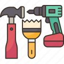 construction, hardware, tools, hammer, screwdriver
