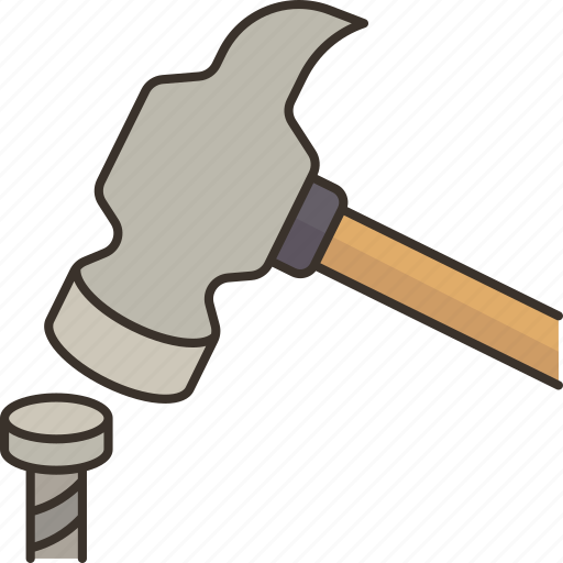 Hammer, nail, construction, wood, build icon - Download on Iconfinder
