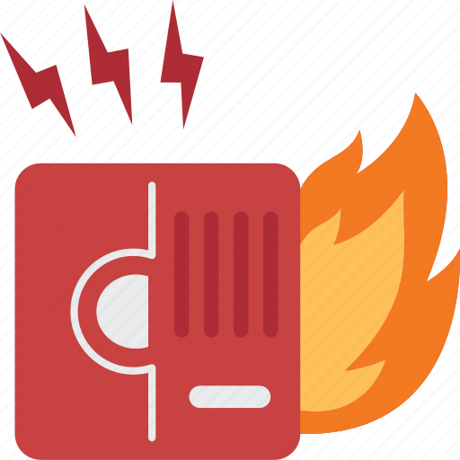 Fire, alarm, alert, detection, danger icon - Download on Iconfinder