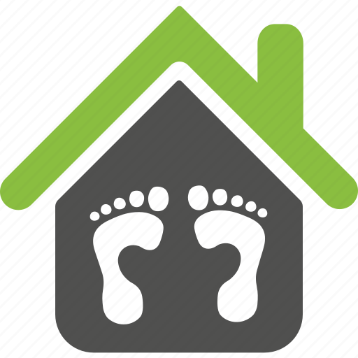 House, estate, feet, foot print, home, leg icon - Download on Iconfinder