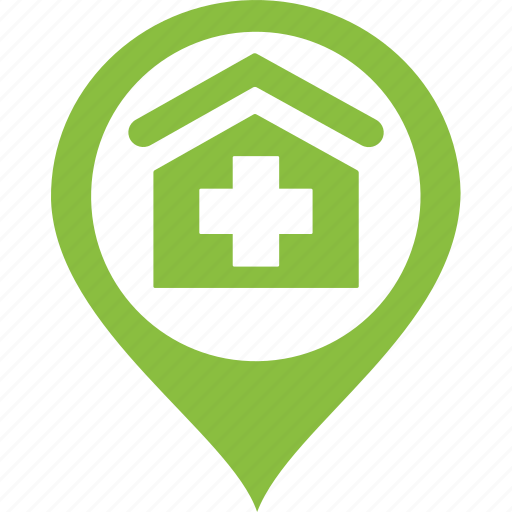 House, address, green, home, location, hospital, map icon - Download on Iconfinder