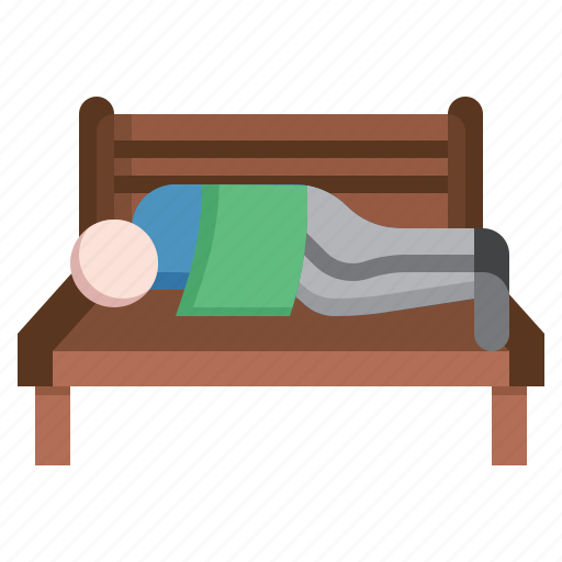 Bench, outdoor, leisure, park, homeless icon - Download on Iconfinder