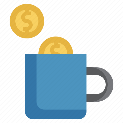 Coin, payment, money, currency, dollar, bowl icon - Download on Iconfinder