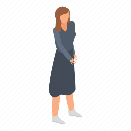 Cartoon, fashion, isometric, party, silhouette, woman, young icon - Download on Iconfinder