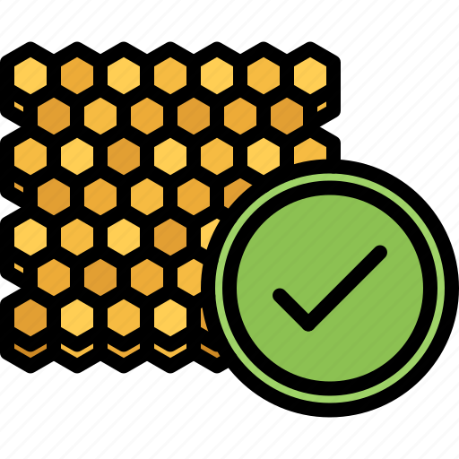Honeycomb, check, apiary, beekeeper, beekeepering, honey icon - Download on Iconfinder
