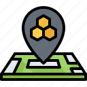 map, pin, location, apiary, beekeeper, beekeepering, honey