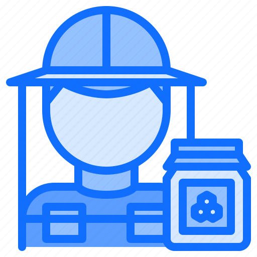 Man, costume, protection, apiary, beekeeper, beekeepering, honey icon - Download on Iconfinder