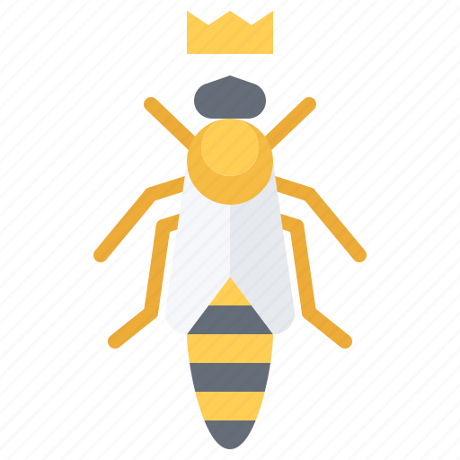 Bee, queen, crown, apiary, beekeeper, beekeepering, honey icon - Download on Iconfinder