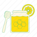honey, lemon, syrup, jar, jam, beehive