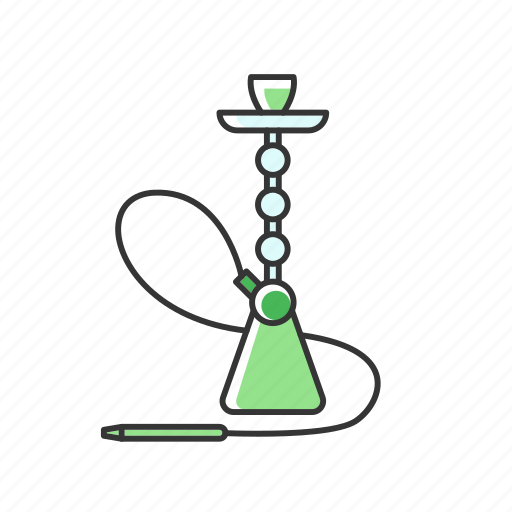 Color, green, hookah, qalyan, smoke, tobacco, vapor icon - Download on Iconfinder