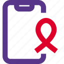 ribbon, smartphone, medical, hospital