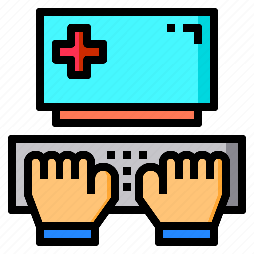 Computer, hands, information, keyboard, online icon - Download on Iconfinder
