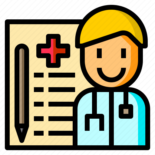 Check, doctor, pen, report, writing icon - Download on Iconfinder