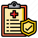 clipboard, document, insurance, report, security