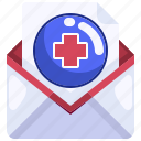 communication, email, envelope, mail, medical, message, report
