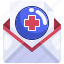 communication, email, envelope, mail, medical, message, report 