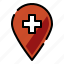 hospital location, hospital map, hospital pin, placemaps 
