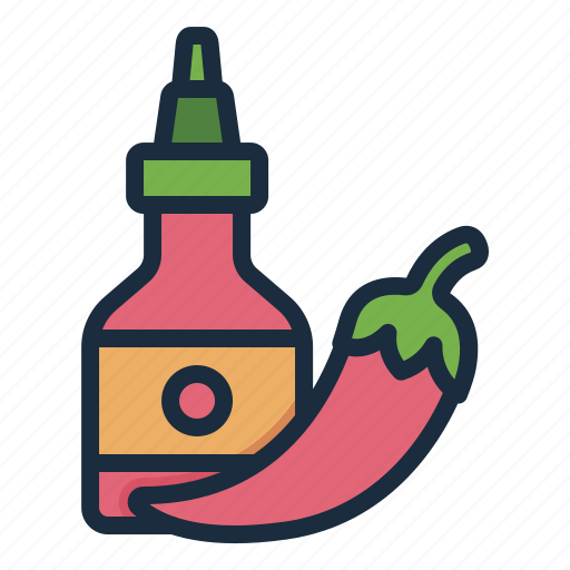 Sriracha, thailand, chili, sauce, bottle, hot, spicy icon - Download on Iconfinder
