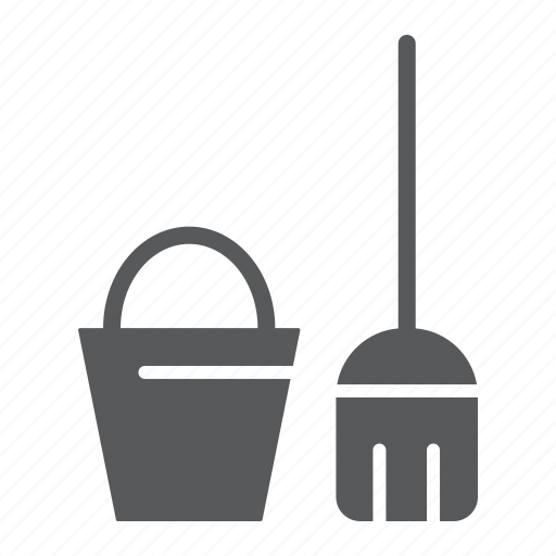 Bucket, clean, cleaning, house, mop, service, wash icon - Download on Iconfinder