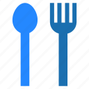 dinner, eat, fork, restaurant, spoon