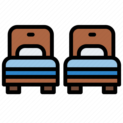 Bed, room, sleep, twin icon - Download on Iconfinder