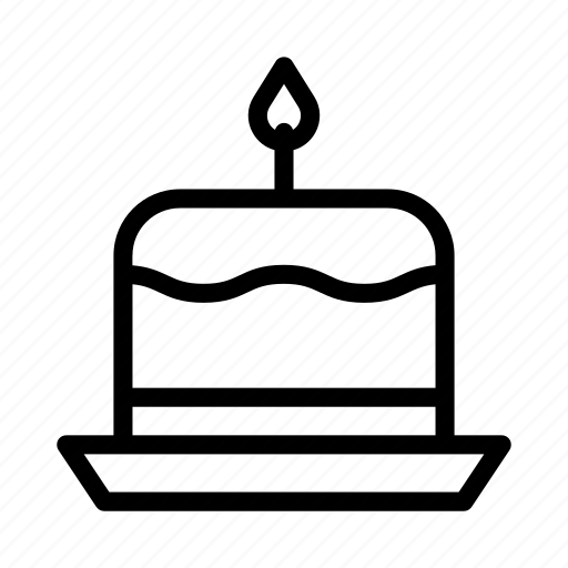 Birthday, cake, candle, party, sweet icon - Download on Iconfinder