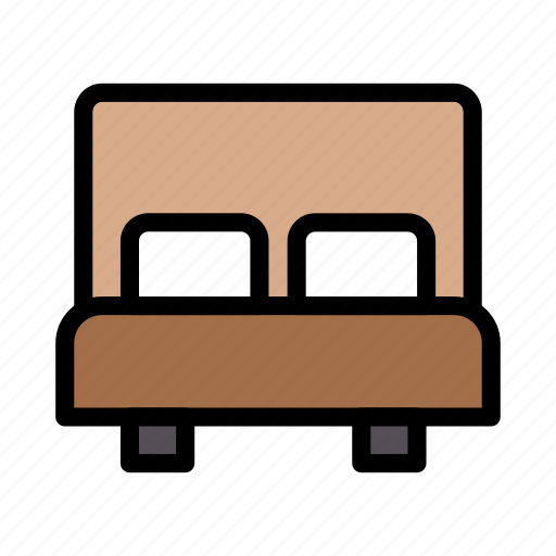 Bed, hotel, motel, pillow, room icon - Download on Iconfinder