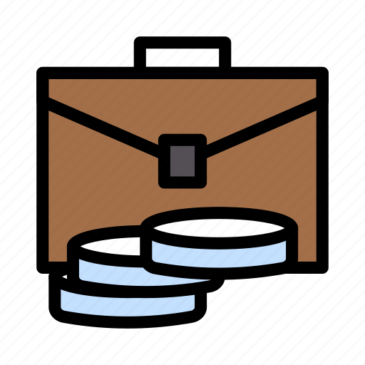 Bag, briefcase, coins, luggage, money icon - Download on Iconfinder