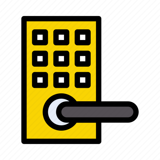 Doorlock, hotel, keypad, private, room icon - Download on Iconfinder