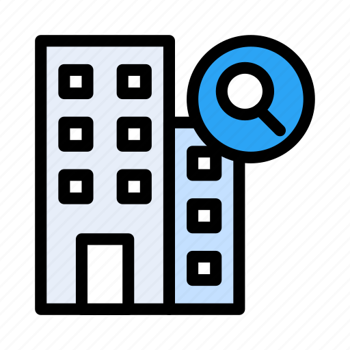 Apartment, building, hotel, online, search icon - Download on Iconfinder