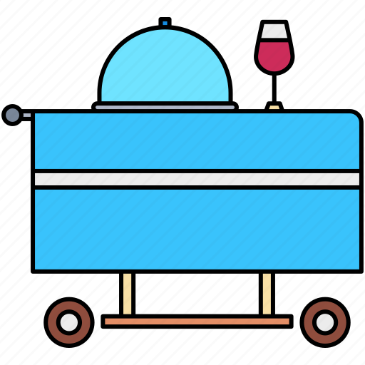 Food, trolley, restaurant, meal icon - Download on Iconfinder