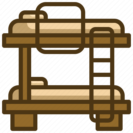 Twin, beds, sleepy, hostel, sleeping, bunk bed icon - Download on Iconfinder