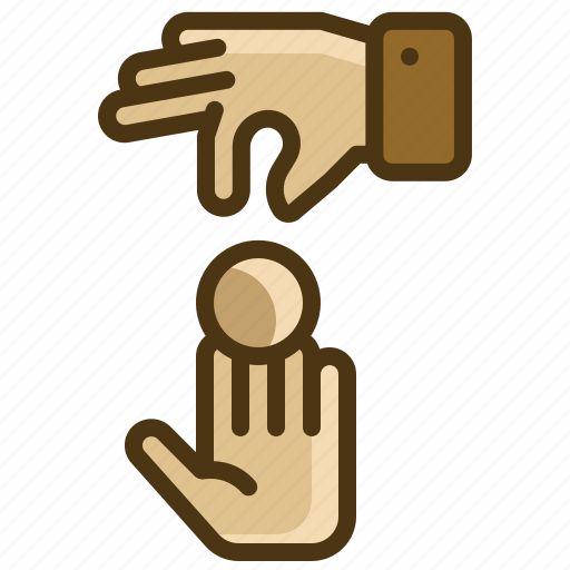 Tip, coin, bill, dollar, money, gestures, hand icon - Download on Iconfinder