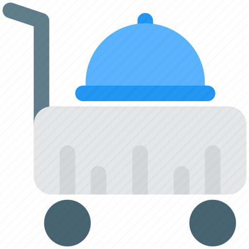 Food, trolley, hotel, meal, cart, room service icon - Download on Iconfinder