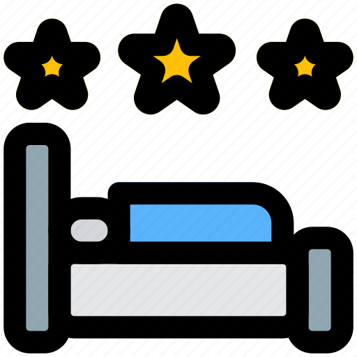 Bed, star, hotel, rating, bedroom, tourist icon - Download on Iconfinder