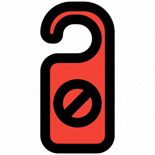 Handle, hanger, stop, hotel, prohibited, room icon - Download on Iconfinder