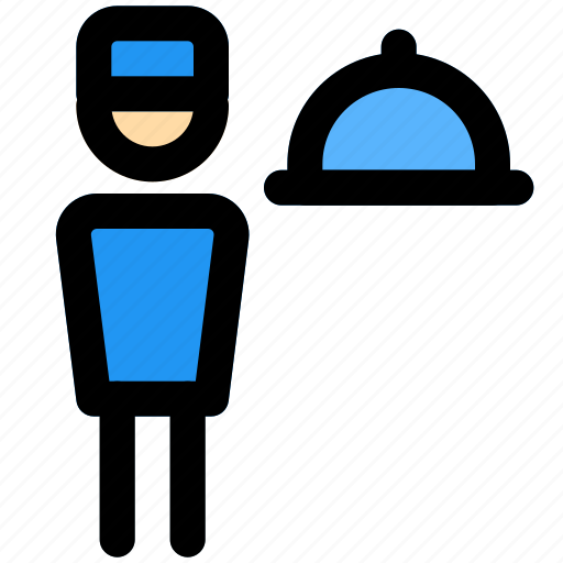 Waiter, hotel, meal, service, food, facility icon - Download on Iconfinder