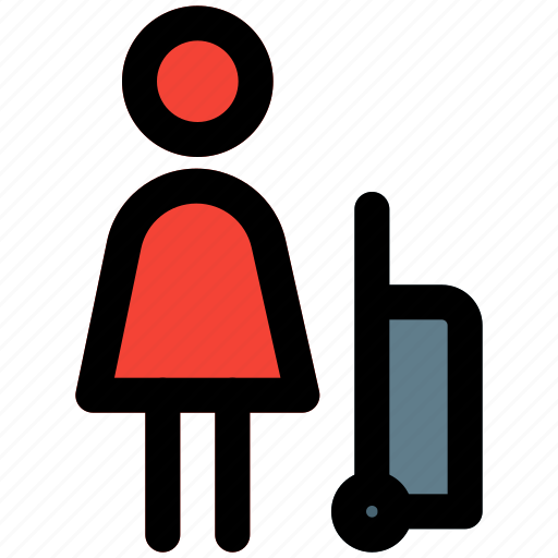 Women, bag, hotel, holiday, travel, guest, staycation icon - Download on Iconfinder