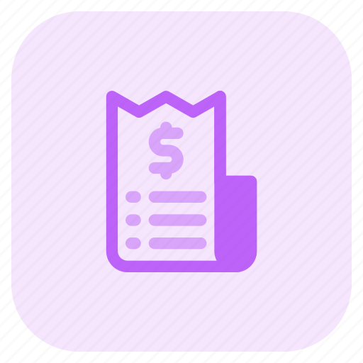Bill, hotel, invoice, service, payment, facility icon - Download on Iconfinder