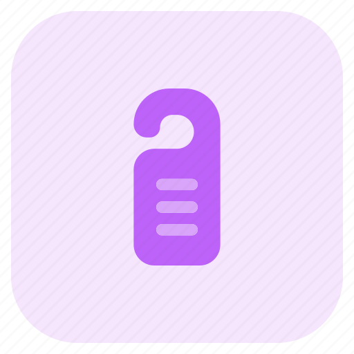 Caution, hotel, bedroom, handle, hanger, vacation icon - Download on Iconfinder