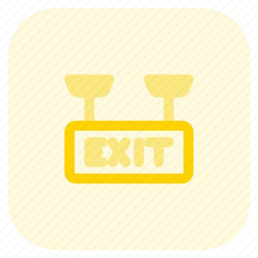 Exit, sign, hotel, door, gateway, sign board, facility icon - Download on Iconfinder