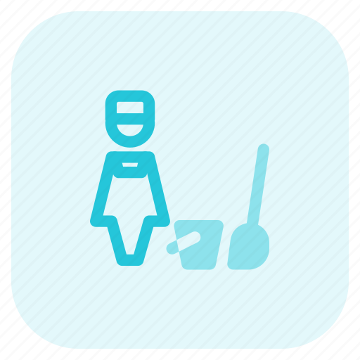 Maid, hotel, housekeeping, service, facility, vacation icon - Download on Iconfinder